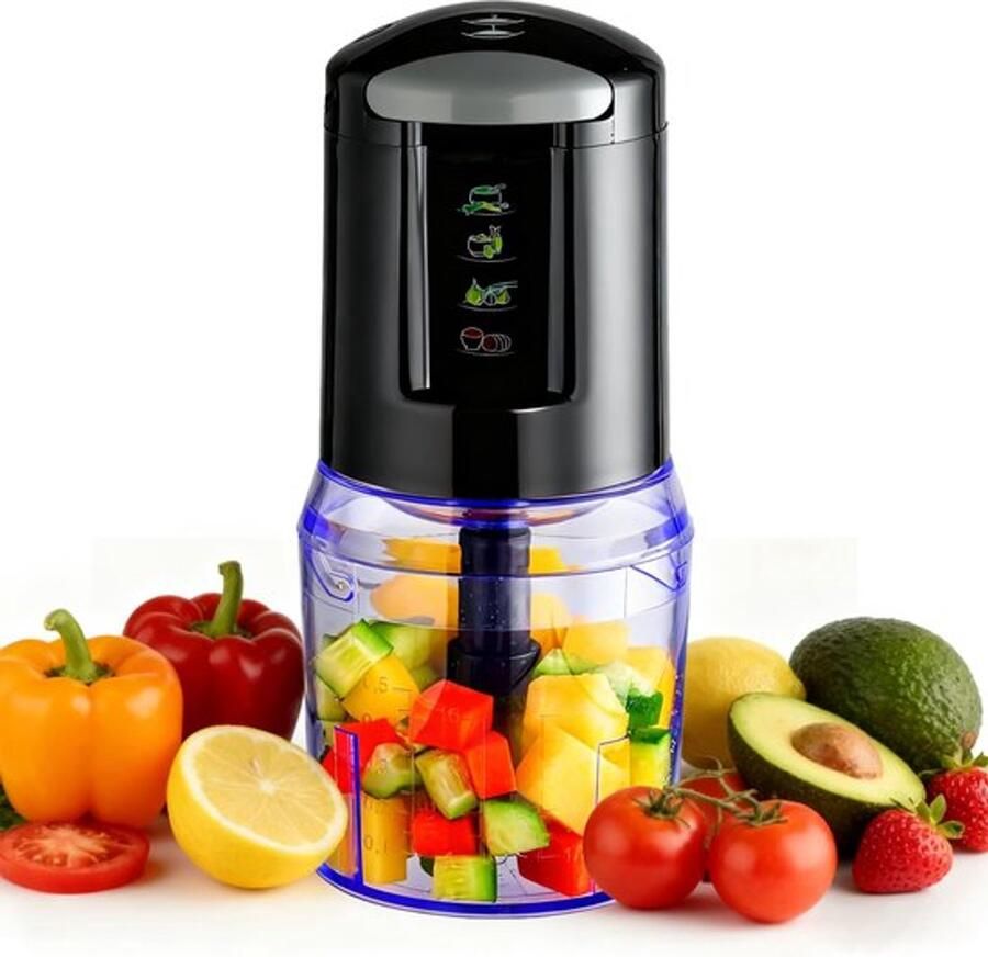 Multifunctionele keukenmachine 300 W elektrische hakmolen met mixer uiensnijder en beker 500 ml voor vlees kruiden en pesto
