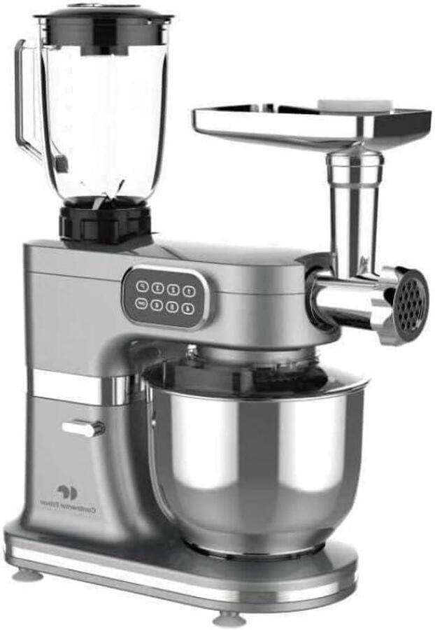 Multifunctionele Keukenmachine Banketbakker Robot Bakken en Mixen Krachtige 1000W Motor 5L Kom Grijs