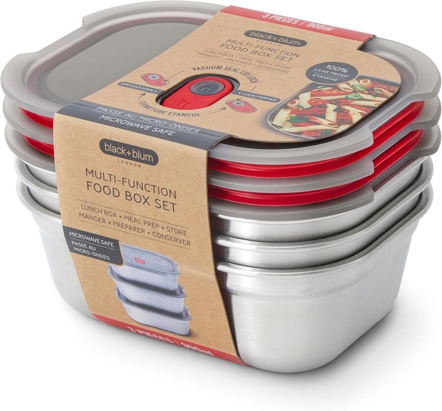 Multifunctionele Lunchbox Set met Vacuümsluiting Roestvrij Staal