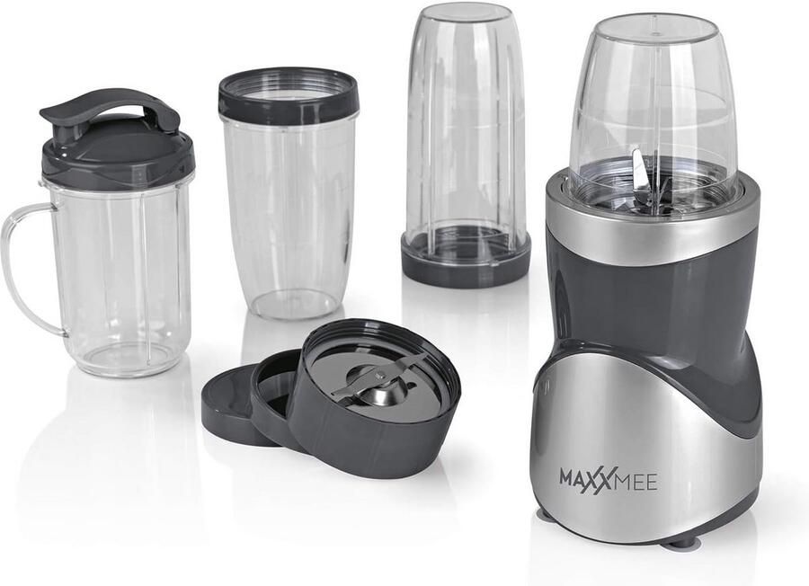 Multifunctionele Mini Blender Set 12-delig met To-Go Bekers en RVS Messen (380W)
