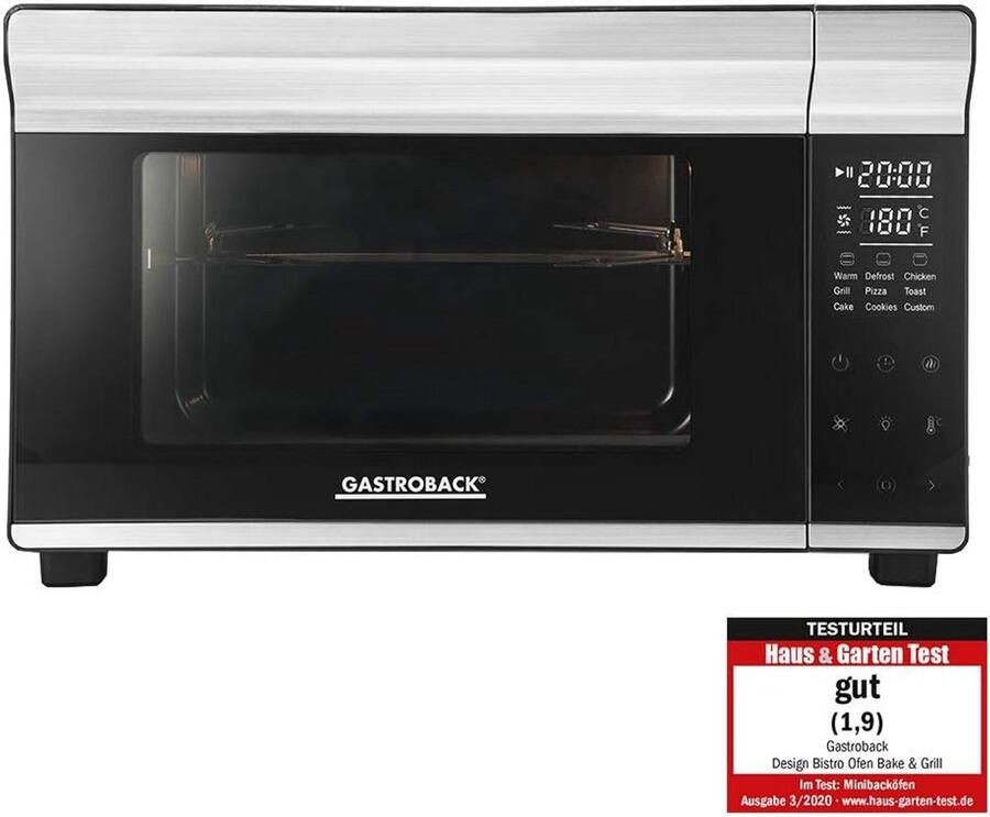 Multifunctionele Mini Oven met hetelucht en draaispies 26L Capaciteit