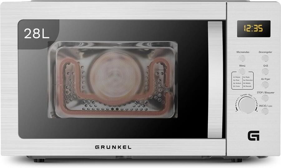 Multifunctionele Oven Magnetron Grill Snel Koken 3-in-1 Functionaliteit 28 Liter Zilver