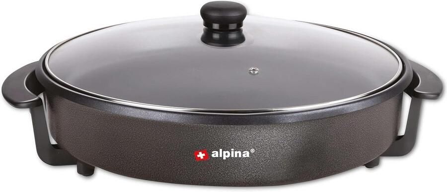 Multifunctionele pan Elektrische pan Heerlijke maaltijden Krachtige 1500 watt Ø 40 cm Zwart