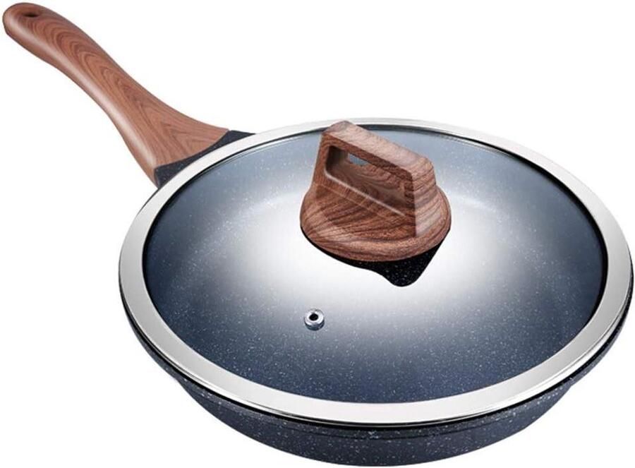 Multifunctionele pan Wok pot Koken thuis Antiaanbaklaag 26 cm Zwart