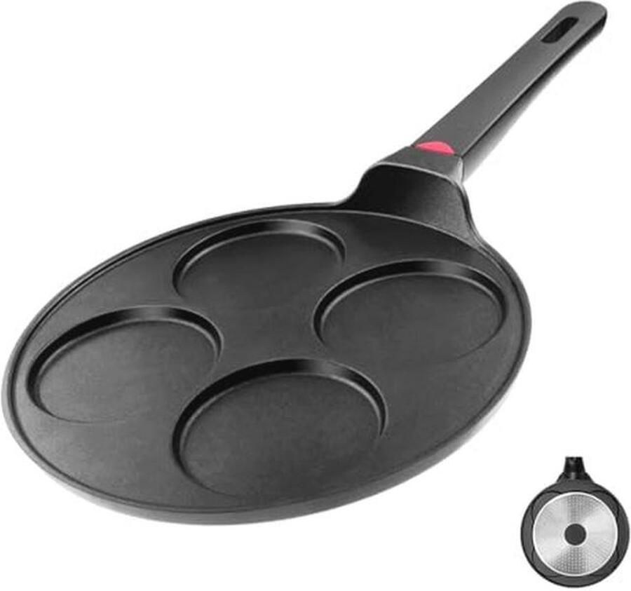 Multifunctionele Pannenkoekenpan met Anti-aanbaklaag 10 5 inch Mini Grill Pan voor Pannenkoeken en Omeletten