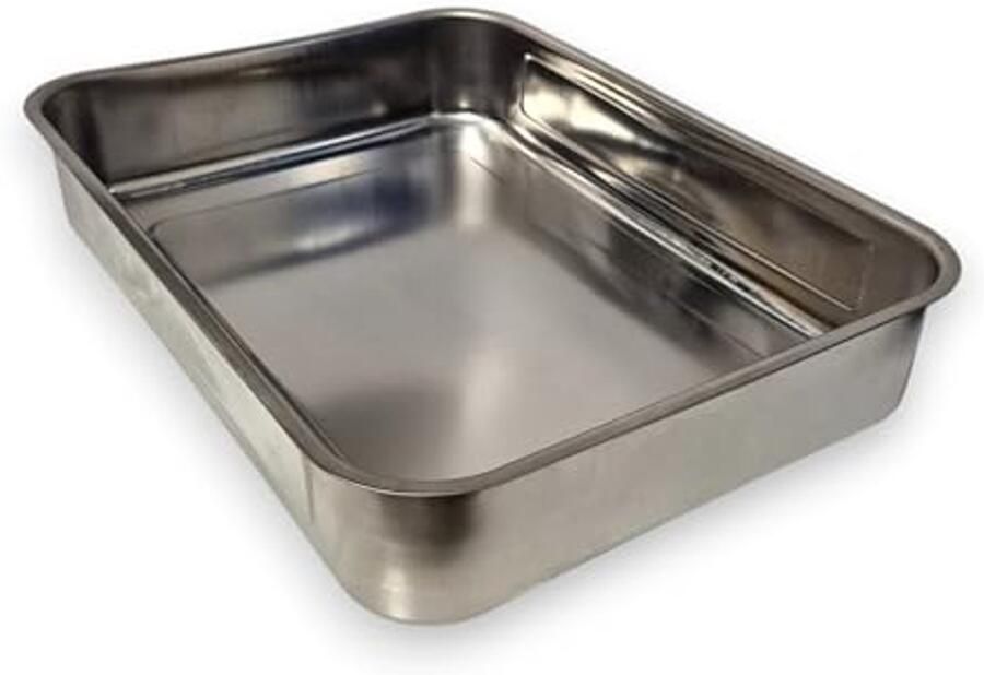 Multifunctionele Roestvrijstalen Bakplaat Perfect voor Bakken en Het Maken van Yoghurt (36 5 x 26 5 x 6 5 cm) Vaatwasserbestendig