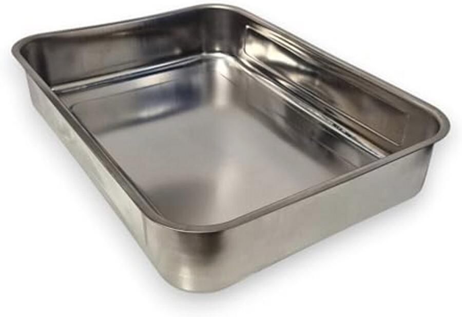 Multifunctionele Roestvrijstalen Bakplaat Perfect voor Bakken en Het Maken van Yoghurt (36 5 x 26 5 x 6 5 cm) Vaatwasserbestendig