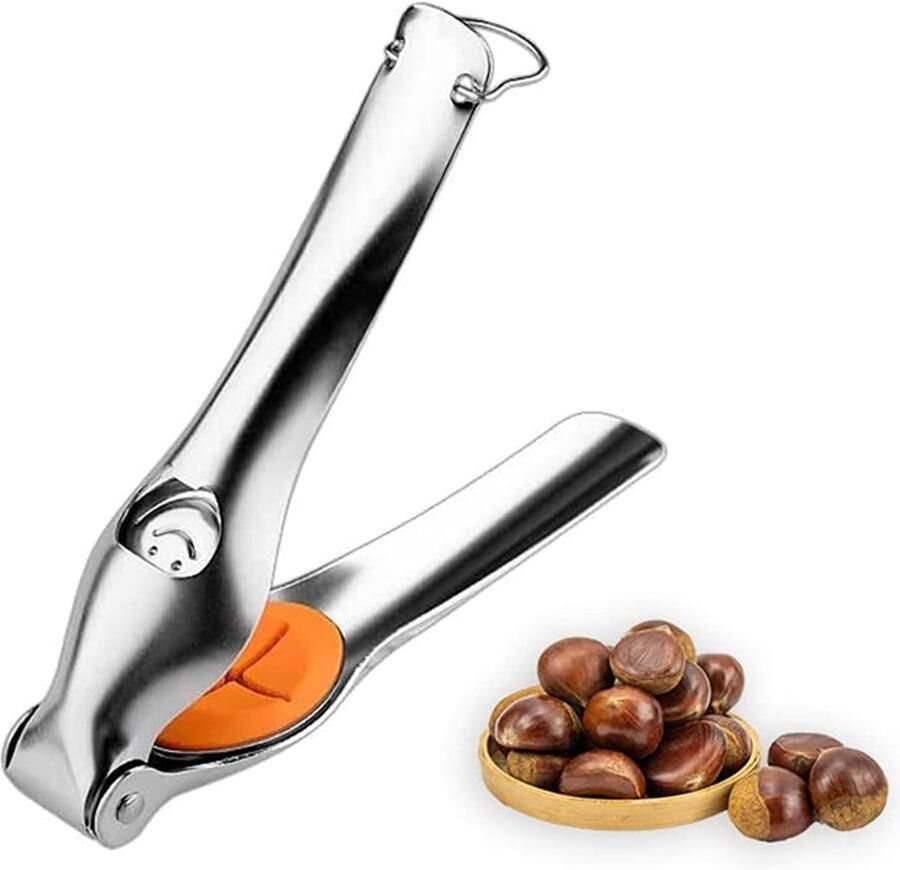 Multifunctionele RVS Kastanjeknijper en Notenopener voor Keuken Ideaal voor Koken en Bakken