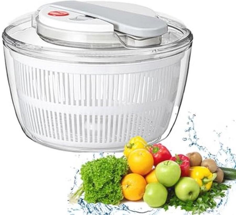 Multifunctionele Saladewasmachine Keukensaladespinner met Afdruiprek en Vergiet