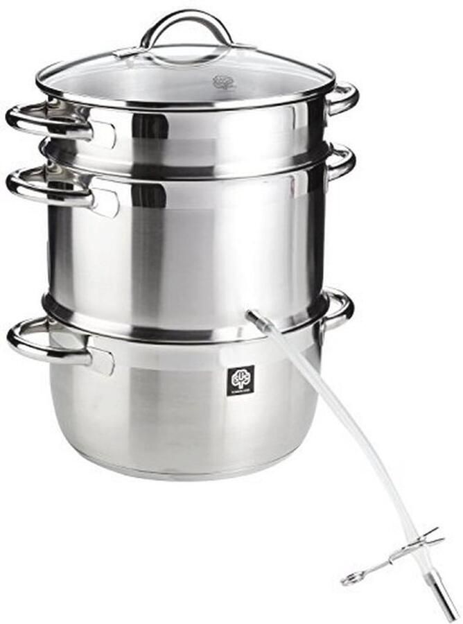 Multifunctionele sapcentrifuge met stoomsapfunctie 26 cm Zilver - Foto 2