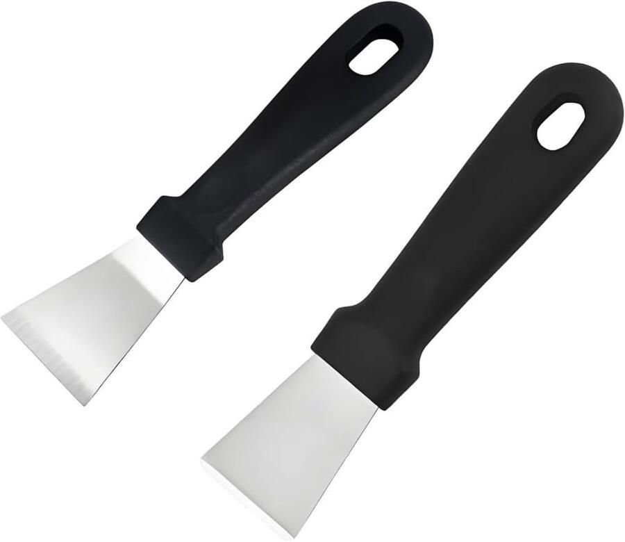 Multifunctionele Schraper voor Keramische Kookplaat Zwart 2 Stuks Handige Keukenschraper Voor Tegels Muren en Glas