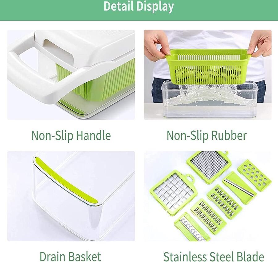 Multifunctionele snijder VOOR groenten en fruit Veiligheid gegarandeerd