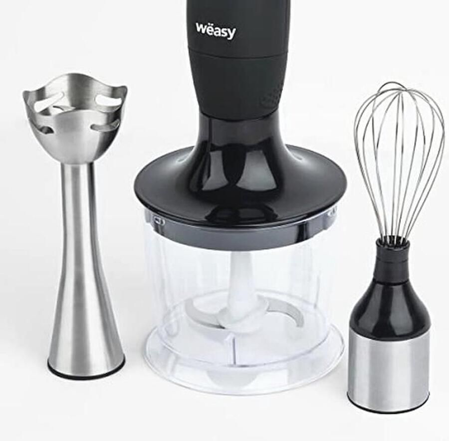 Multifunctionele Staafmixer 3-in-1 Met Roestvrijstalen Messen Krachtige 200W Motor 3 Turbo Functies Ergonomisch Ontwerp Inclusief Kom