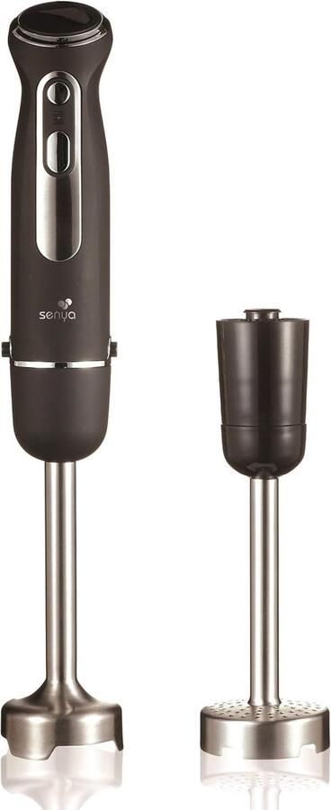 Multifunctionele Staafmixer Roestvrij Staal 600 W Met Purepersvoet en Soft-Touch Afwerking Voor Soepen en Sauzen