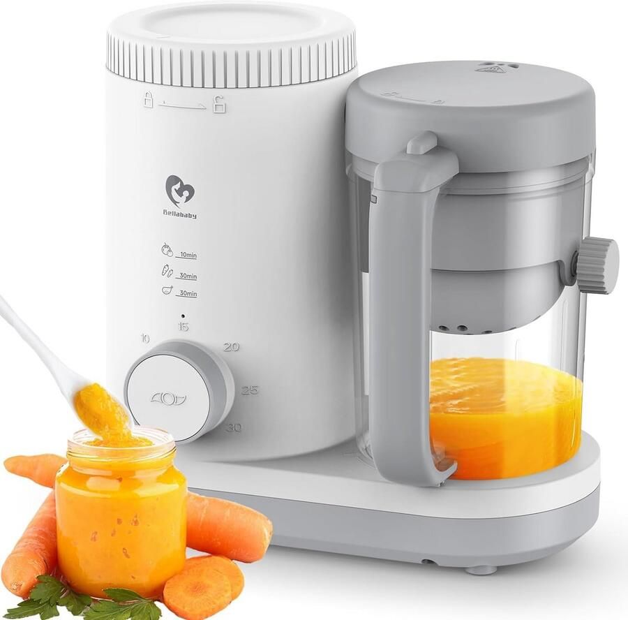 Multifunctionele Stoomkoker en Blender voor Babyvoeding met Grote Opening