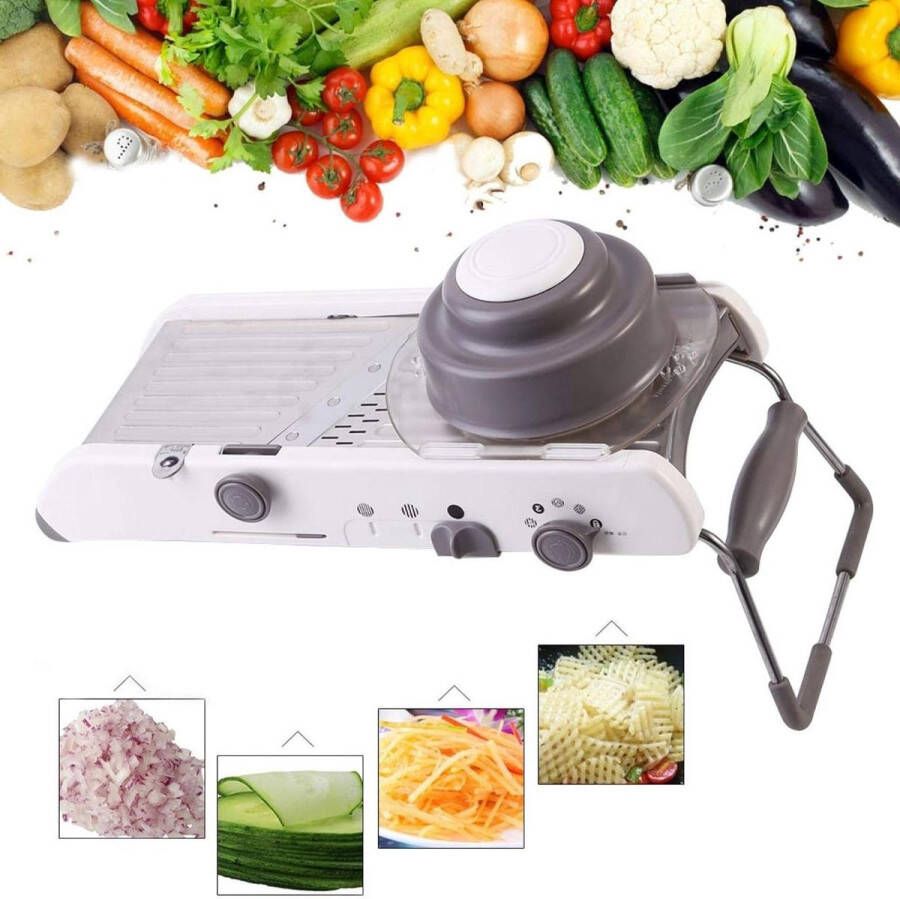 Multifunctionele verstelbare mandoline snijmachine- professionele keuken- en groentesnijder voedsel snijmachine gereedschap