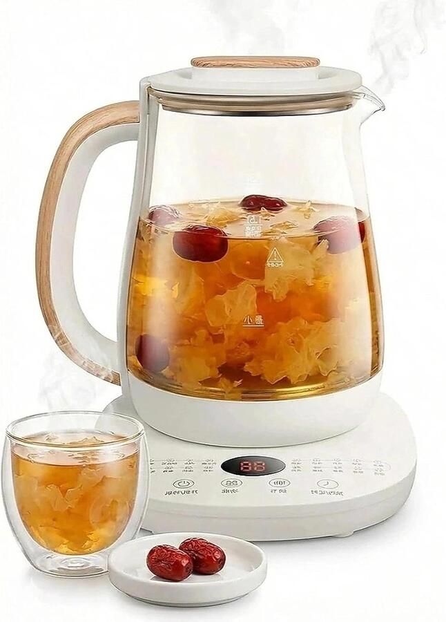Multifunctionele Waterkoker Elektrische Stoofpot Warme Dranken Maken Automatische Uitschakelfunctie 15 liter Wit
