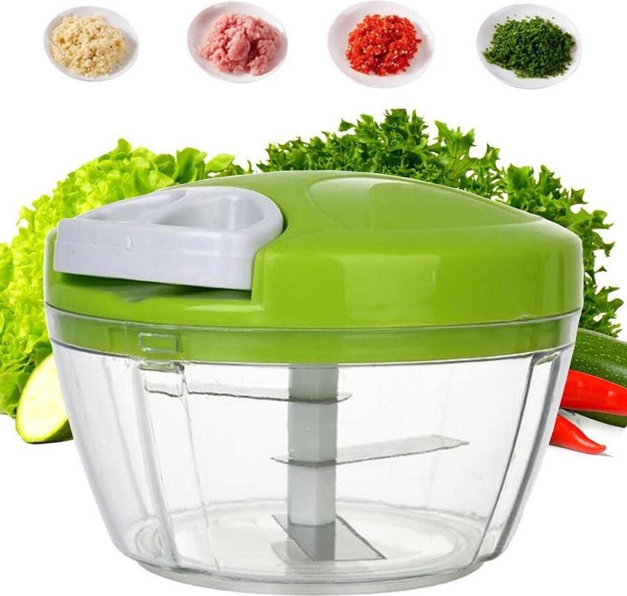 Multihakker Hakmolen handmatig groentehakker wit- voor ui-knoflook-groenten
