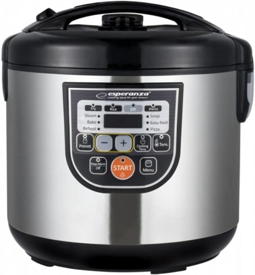 Multikoker 5L 860W Zwart Roestvrijstaal