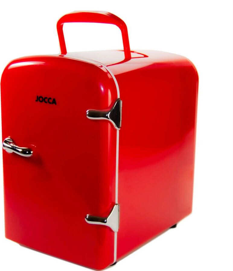 Multis Mini Koelkast Minibar Draagbaar Skincare Medicijnen Eten en Drinken Vrijstaand Stil en Lichtgewicht 4 Liter Rood