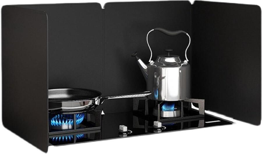 Muur Spatscherm Keuken Beschermer Vetvrij Koken Opvouwbaar Ontwerp 90x45 cm Zilverkleurig