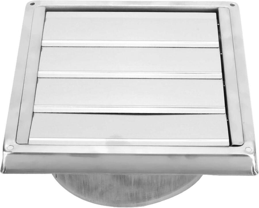 Muur Ventilatiekap Afzuigkap Rooster Binnenklimaat Verbeteren Roestvrij Staal 150 mm Zilver