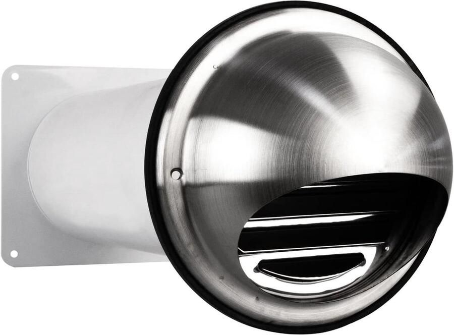 Muurdoorvoer Afzuigkap Muurkast Rooster Ventilatie Aanleggen Zonder Terugslagklep Ø 125 mm Grijs