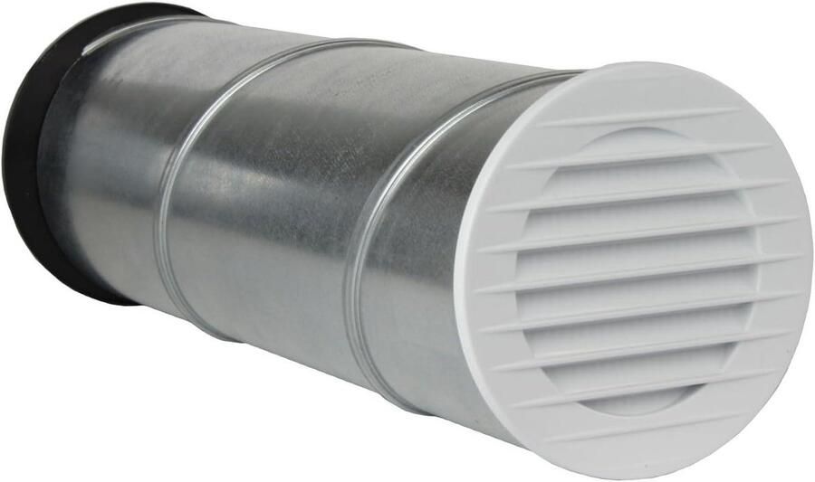 Muurdoorvoer Afzuigkap Ventilatie Set Afzuiging Ventilatie Geïntegreerd Insectengaas Ø 80 mm Wit Antraciet