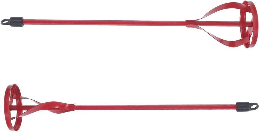 Muurvuller Mengstaaf Verf Mixer Gipsmortel Mengen Roestvrij Staal 2 Delig Set Rood