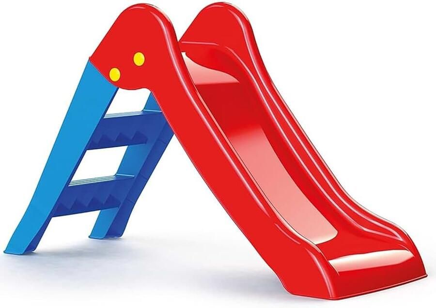My First Garden Slide Medium voor Kinderen Voor Kinderen Vanaf 2 Jaar Blauwe Ladder en Rode Helling Opvouwbaar voor Binnen of Buiten Gebruik Peuter Klimmen Kids Slide Indoor Slide Kids Outdoor