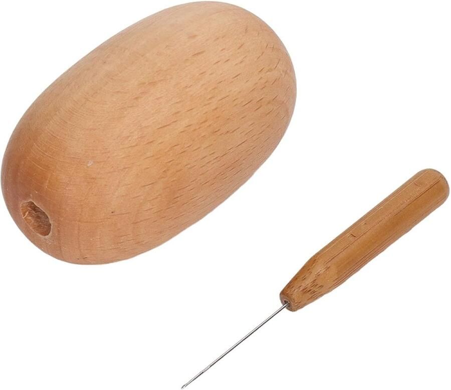 Naai Ei Repareer Ei Hout Kleding Repareren Ergonomische Ei Vorm 6 cm Niet gespecificeerd
