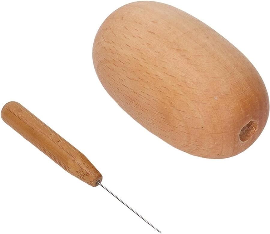 Naai-ei Repareer ei Hout Kleding repareren Stevig beukenhout 6 x 3.7 cm Niet gespecificeerd
