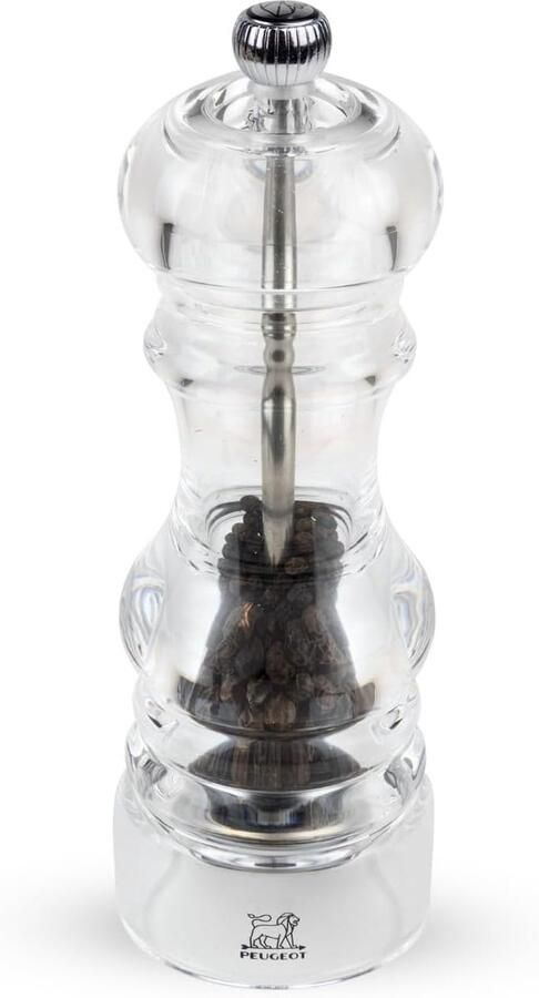 Nancy Handmatige Pepermolen Transparante Verstelbare Grinder Acryl Helder 18cm
