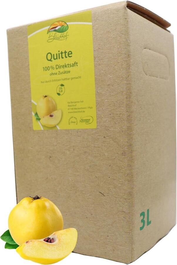 Natuurlijk Kweepeersap 3L Veganistisch Suikervrij en Duurzaam