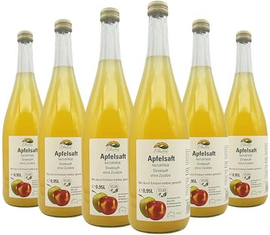 Natuurlijk Troebel Appelsap Veganistisch Direct Sap (6x0 95l)