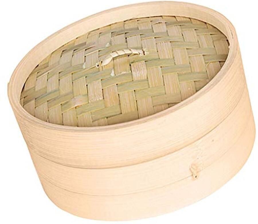 Natuurlijke Bamboe Stoomboot Mand voor Dim Sum en Groenten – 6 inch (15cm)