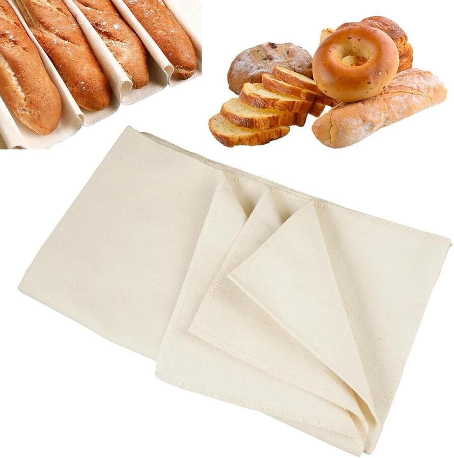 Natuurlijke linnen deegdoek van 70x120 cm voor het bakken van brood en pizza ideaal voor thuisgebruik