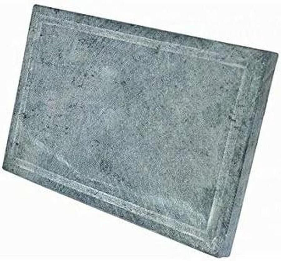 Natuursteen Grillplaat Gezond Grillen Reserveonderdeel 25 x 50 cm Grijs