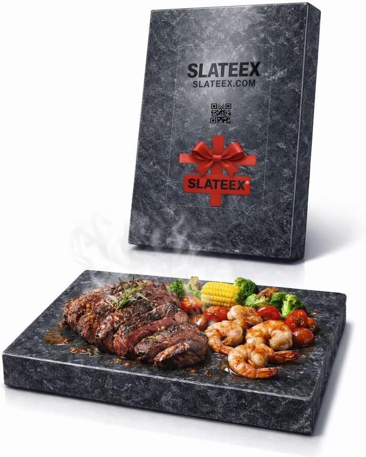 Natuursteen Grillplaat Speksteen Kookplaat Gourmet Grillen Gelijkmatige Warmte 20x30x3 cm Grijs