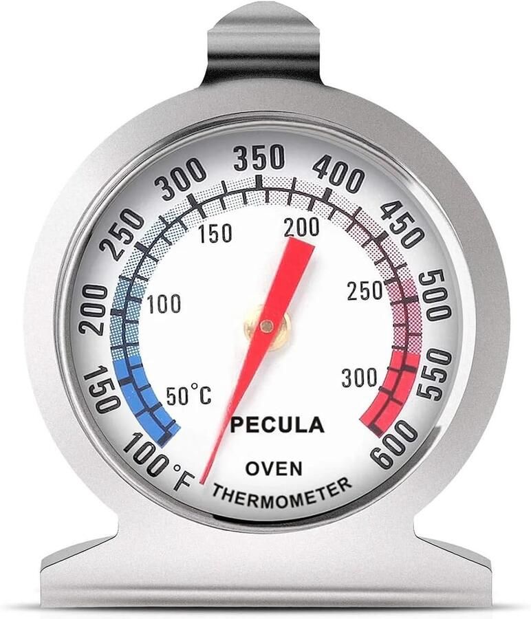 Nauwkeurige Oven Thermometer voor Perfecte Bakresultaten in Elektrische en Houten Ovens Roestvrij Staal