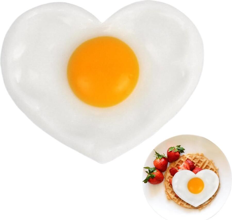 Nep Eieren Hartvormige Fopartikelen Keuken Decoratie Realistisch Uiterlijk 9 x 7 cm Geel