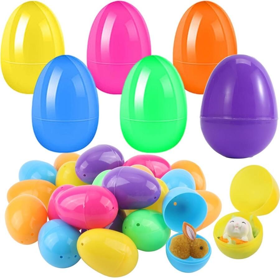 Nep Eieren Paaseieren Plastic Paasdecoratie Vullen 36 Stuks Vulbaar 8 cm Diameter Meerkleurig