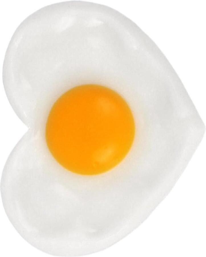 Nep Gebakken Ei Kunstmatig Ei Decoratie Keuken Hartvormig Model 9x7x1 cm Niet gespecificeerd