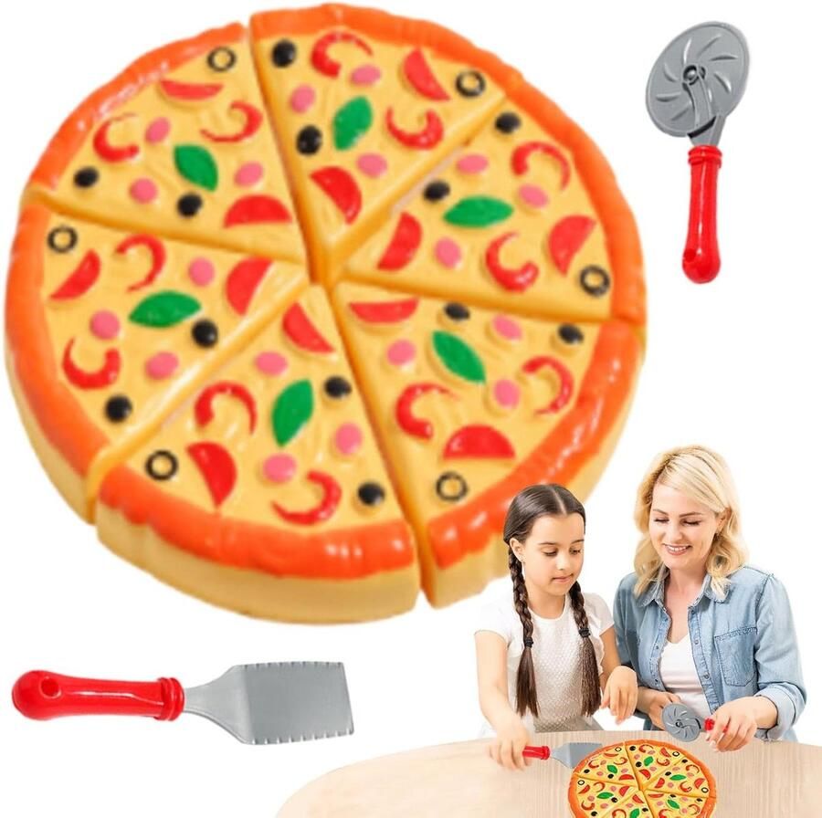 Nep Pizza Set Speelgoed Pizza Kinderen Leren Spelen Veilig ABS Materiaal