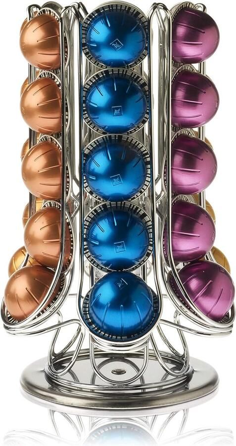 Nespresso Vertuo koffiecapsulehouder koffiestandaard met extra opbergruimte binnenin voor 1 grote doos of 3 kleine espressodozen koffiecapsuleopslag voor 30 koffiepads