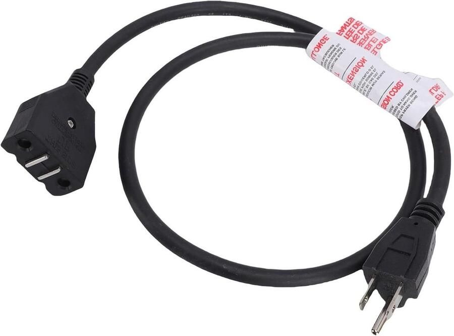 Netsnoer Frituurpan Vervangend Onderdeel Apparaat Repareren Magnetische Stekker 125V Zwart - Foto 1