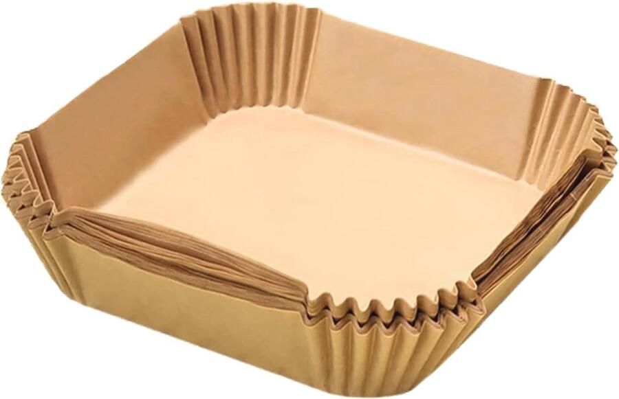 Niet-stick Airfryer papieren voeringen 100 stuks vierkant bakpapier 6 2 inch voor heteluchtfriteuse