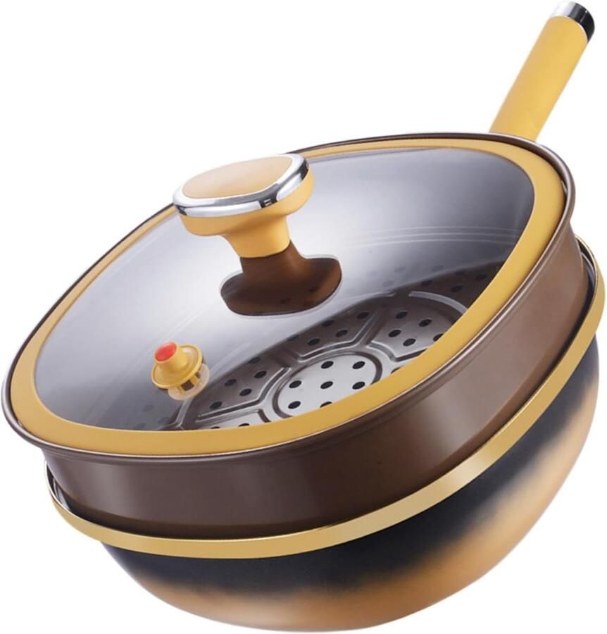 Niet-stick koekenpan Diepe pan Veelzijdig koken Titanium legering 30 cm diameter