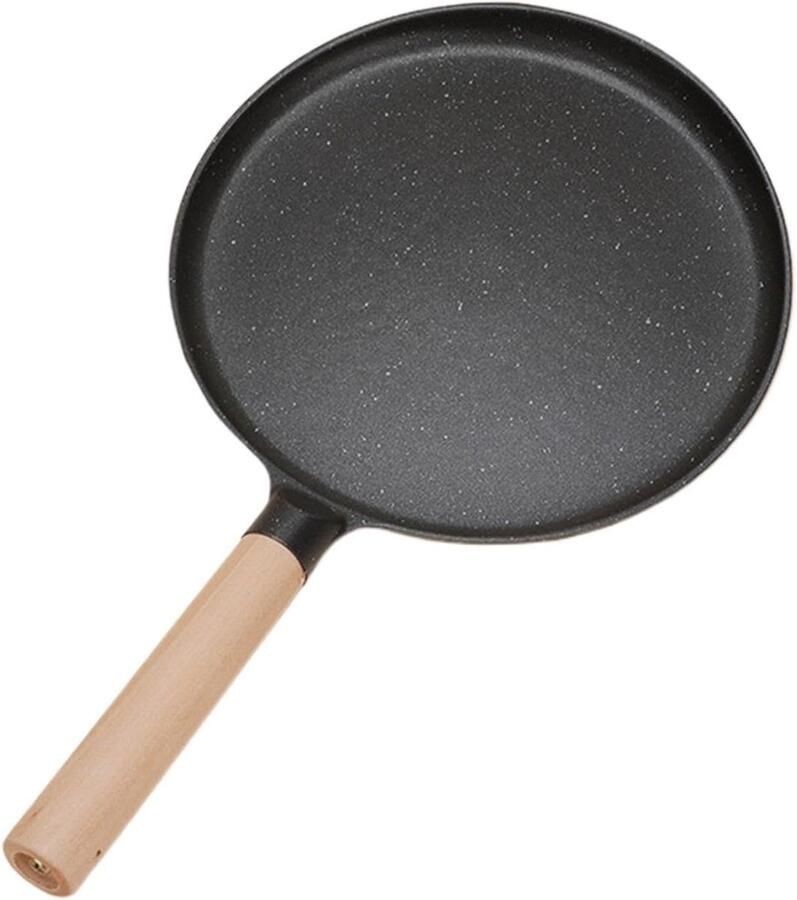 Niet-stick koekenpan Kookgerei pan Eenvoudig koken Snelle warmtegeleiding 24 cm Zwart