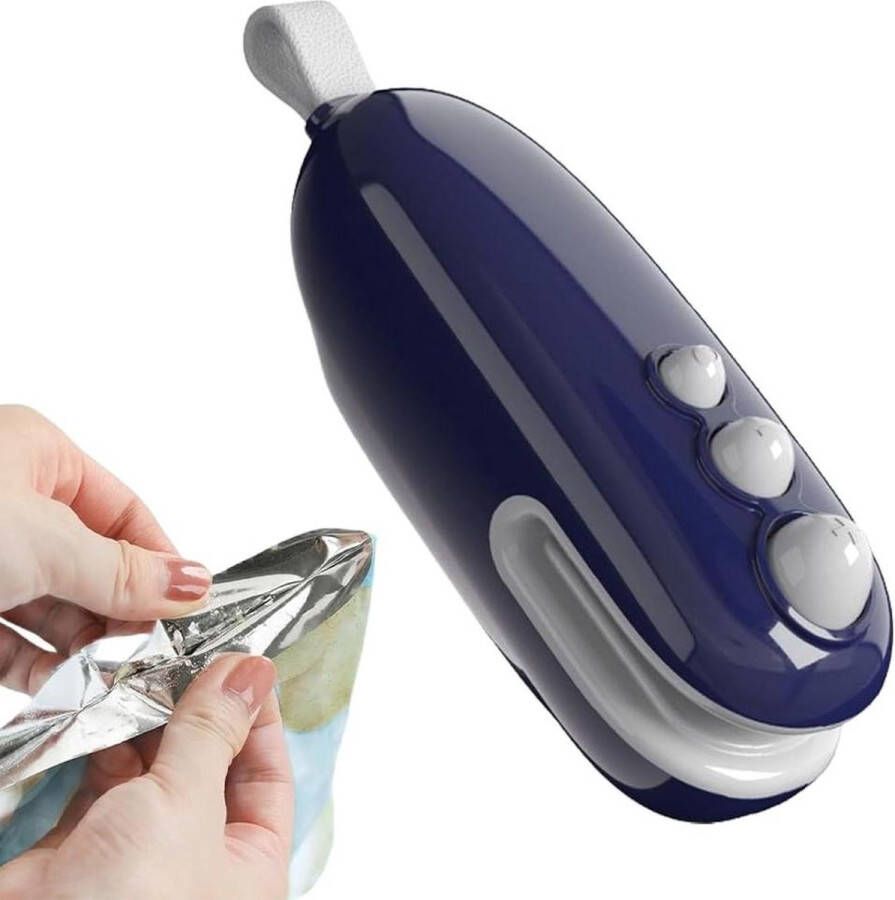 Nieuw 2024 Mini 2-in-1 Draagbaar Folielasapparaat en Snijder Blauw